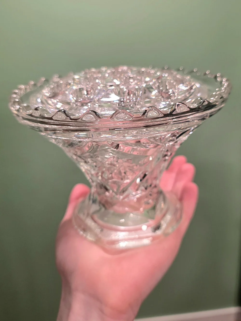 Clear Crystal Stem Vase
